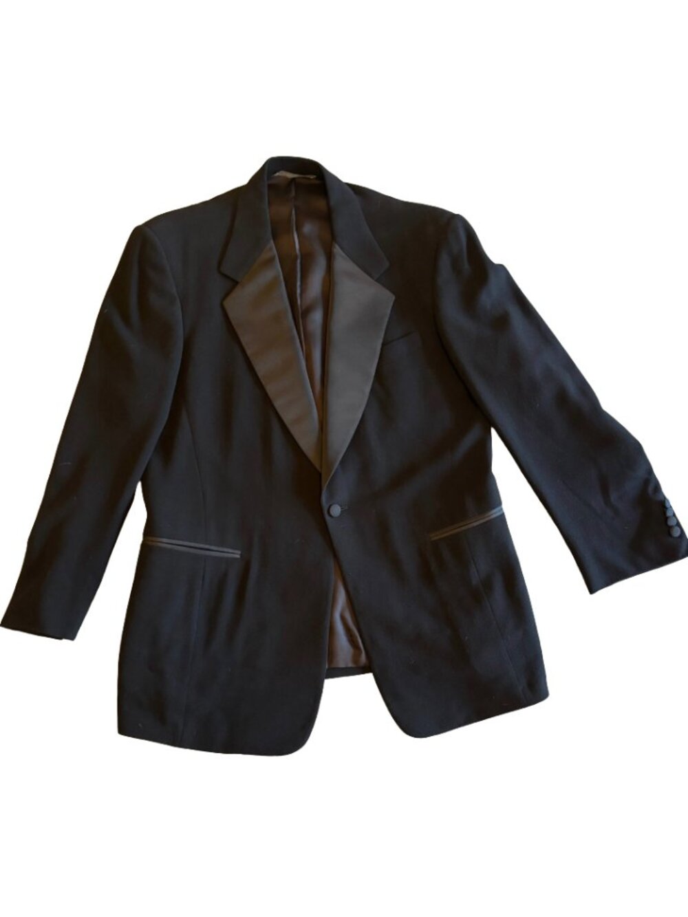 Martin Greenfield Black Tuxedo 44R 34x30 Made in USA Classic Formal Suit